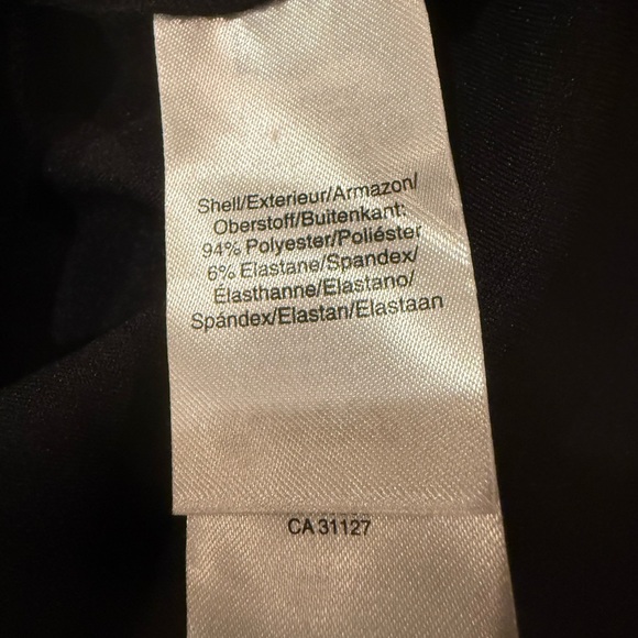 NWT DKNY Black Fit & Flare Dress Gold Zip White Trim Work Party Size 2 - Picture 5 of 5